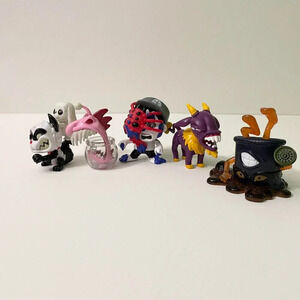 Lot of 5 FGTeev Mini Figures Raging Blobbyfish Ollreo Lava Beans Spy Goat